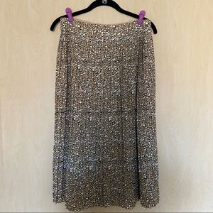 J.CREW Leopard Print Pleated Skirt